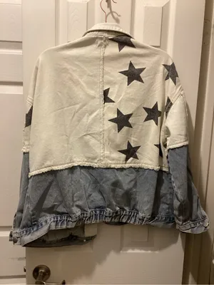 POL Cream Cotton Jacket with Contrast Stitching thumbnail 4