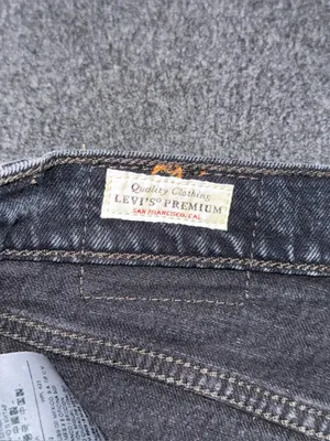 Levis Premium 501 Skinny Jeans Distressed Black Denim Button Fly High Rise 24x28 thumbnail 9