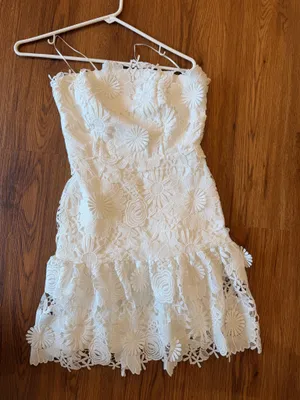 Milly Dress White Floral Mini thumbnail 5