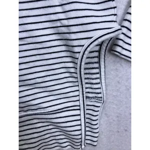 Daily‎ Ritual Sweatshirt Women S White Black Striped UPF 50+ Moisture Wicking thumbnail 7