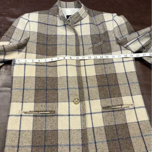 Vintage Bianca Plaid Single Button Wool Blazer‎ Jacket Womens 12 Preppy Classic thumbnail 3