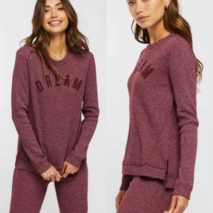 SOL Angeles‎ Medium Anthropologie Evereve Soft Thermal Sweatshirt Pullover DREAM thumbnail 2