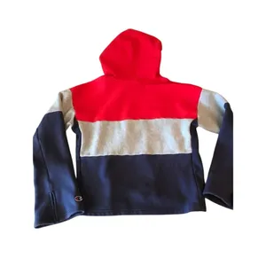 Champion Women's Reverse‎ Weave Colorblock Hoodie Red Gray Navy Size Medium y2k thumbnail 8