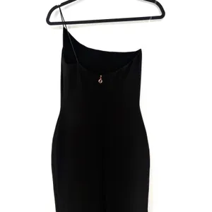 Nookie One Shoulder Gown Maxi Dress M Black High Slit Formal Prom Homecoming thumbnail 10