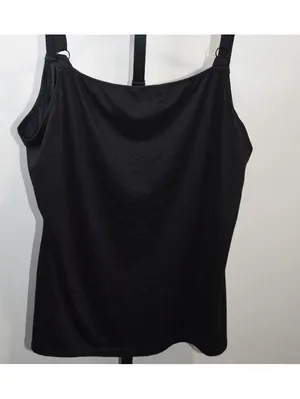 BloomChic Black Plus Size Tank Top with Cute Face Print thumbnail 3