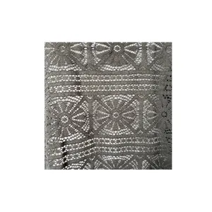 American Eagle Crochet Sheer See Though Top Size S Gray BOHO Lace Short Sleeve thumbnail 10
