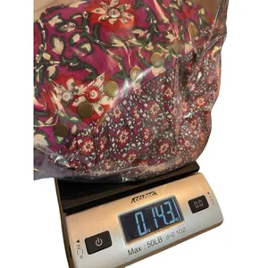 Free People Boho Floral Peasant Top M Purple Red Tie Up Studded Beaded Rayon thumbnail 13