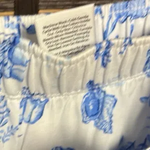 Joyspun White And Blue Ocean Print Pajama Pant Set Size‎ XS thumbnail 8