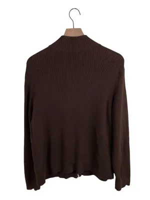 Lauren Ralph Lauren Equestrian Jacket Brown Ribbed Knit Quilted Size XL/XXL thumbnail 2