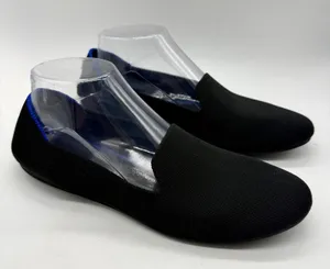Rothy's The Loafer Black Solid Knit Fabric Slip On Flats Round Toe Women's 9.5 thumbnail 1