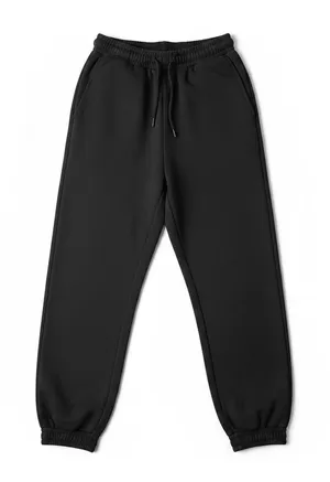 Pimkie Collection Womens Black Jogger Sweatpants Fleece Lined‎ Drawstring Waist thumbnail 1