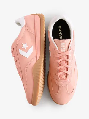 NEW Converse Pink Run Star Low Trainers Suede Lace Up M-8 W-9.5 thumbnail 1