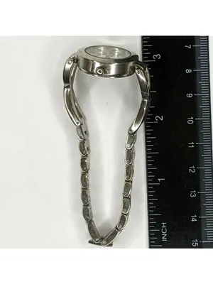 Silver Link Bracelet Womens Watch With Elegant Face & Novelty Band Design A384 thumbnail 4