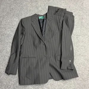 Lauren Ralph Lauren Womens 16 Wool Pinstripe Pant Suit Charcoal Grey 2 Piece Set thumbnail 1