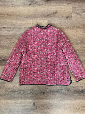 Vintage Pink Paisley Quilted Coat thumbnail 5