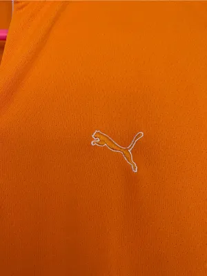 Puma Neon Orange Short Sleeve Zip-Up thumbnail 3