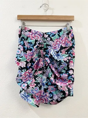 For Love & Lemons Women's Morgan Floral Printed Ruched Mini‎ Skirt Size Small thumbnail 8