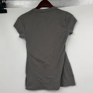 Guess y2k gray marie polo tee t-shirt short sleeve u-neck pocket logo size small thumbnail 6