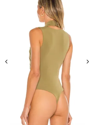 Revolve Lovers and Friends Kelly Bodysuit Olive Green Size Medium thumbnail 4