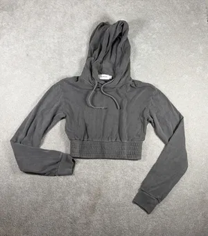 Talentless grey cropped boxing‎ hoodie women Xs thumbnail 1