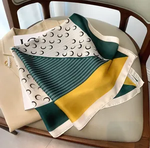 Silk Scarf, wraps Head Handkerchief Green thumbnail 4