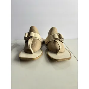 Dolce Vita Ilene Sandals Womens 8.5 Cream Off White Buckle Square Thong Slide thumbnail 5