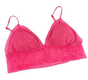 Victoria's Secret Long‎ Line Lacy Bralette in Coral thumbnail 1