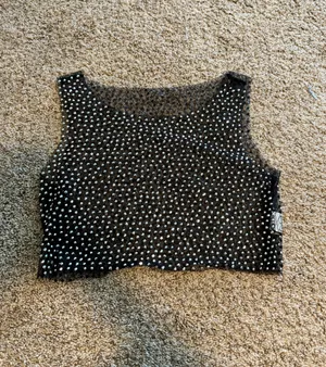 Bedazzled Crop Top Black Size M thumbnail 1