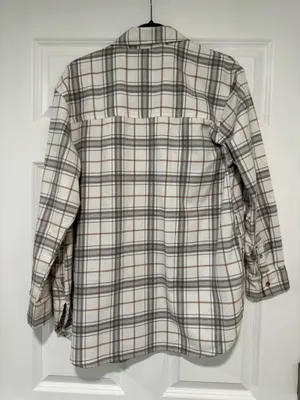Abercrombie Plaid Flannel Shacket thumbnail 2