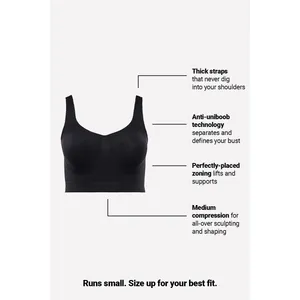 Yitty by Lizzo Nearly Naked Shapewear Black Midi Bra BNWT thumbnail 3