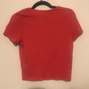 Gaze Short Sleeve Ribbed Cropped Tee Orange Size M thumbnail 3