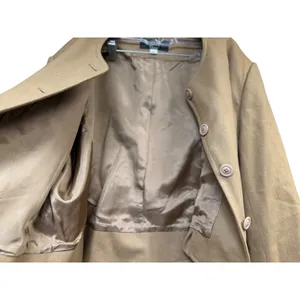 Orvis Women100% Wool Camel Tan Collarless Cropped Blazer Jacket Size 14 USA Made thumbnail 6