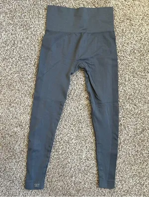 SET ACTIVE SCULPTFLEX Leggings Dark Grey Small Activewear Workout Athleisure thumbnail 7