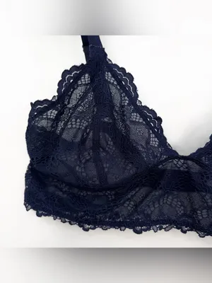 INTIMATELY FREE PEOPLE Let Me Kiss You Soft Bra Navy Blue L thumbnail 2