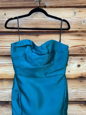 NWT Donna Karan Green Strapless Sweetheart Gown Size 4 thumbnail 6