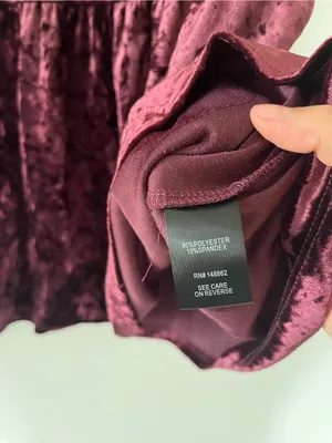 Torrid Burgundy Red Velvet Babydoll Top 3X Romantic Fall Feminine Holiday thumbnail 5