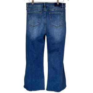 Risen High Rise Raw Hem Distressed Ankle Straight Jeans thumbnail 10
