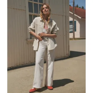 Marine Layer Molly Oversized Shirt Jacket Stone Beige Medium NWT Shacket $168 thumbnail 3