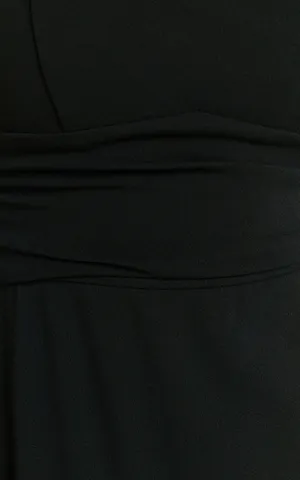 New Showpo Tahlia Midi Dress Sweetheart Ruched Dress In Black MSRP $109 thumbnail 4