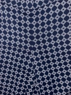 Charter Club Navy and White Wide-Leg Geometric Pants thumbnail 2