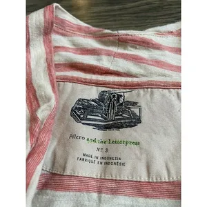 EUC Womens Pilcro And The‎ Letterpress Roll Tab Stripe Top 100% Cotton Size S thumbnail 3