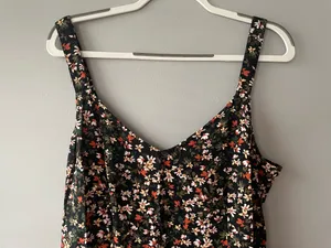Abercrombie Midi Dress Floral Slit thumbnail 2