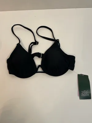 Wild Fable Classic Black Bikini Top w/ Removable Pads. Underwire. Size: XXS (00) thumbnail 2