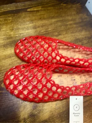 No boundaries red jelly flats size 9 thumbnail 3