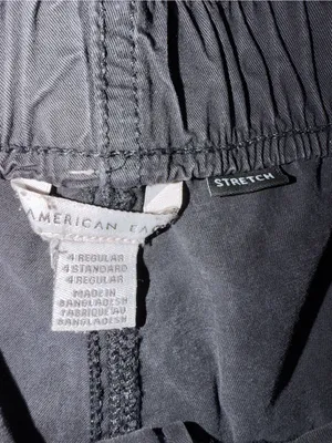 American Eagle Women’s Black Stretch Cargo Jogger Pants Size 4 Utility thumbnail 5