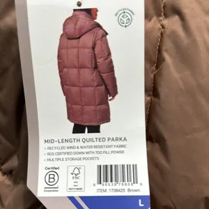 Mondetta Ladies' Square mid-length Quilted Down Parka nwt thumbnail 8
