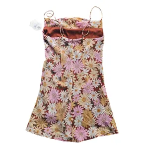 Altar'd State NWT Zaylie‎ Marsala Floral Cowl Neck Mini Slip Dress Small thumbnail 4