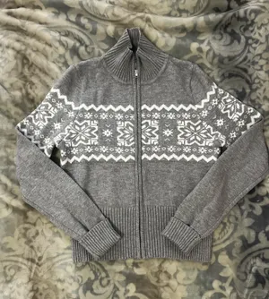 Grey zip up sweater Gray Size M thumbnail 1
