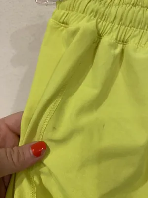 Lululemon Shorts Womens 2 Tall Yellow Elastic Waist Drawstring Running thumbnail 4