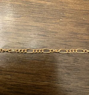 Gold Figaro Chain Bracelet Chain, FREEship thumbnail 2